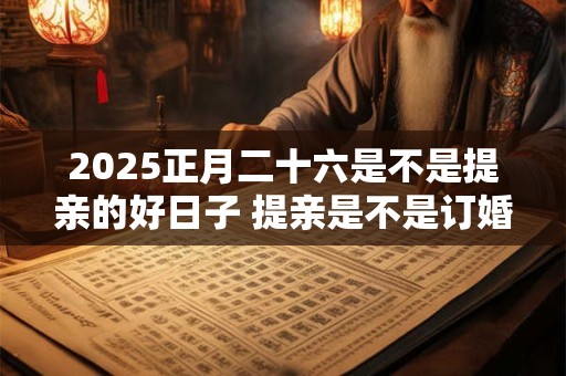 2025正月二十六是不是提亲的好日子 提亲是不是订婚