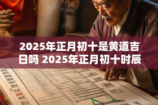2025年正月初十是黄道吉日吗 2025年正月初十时辰吉凶一览表