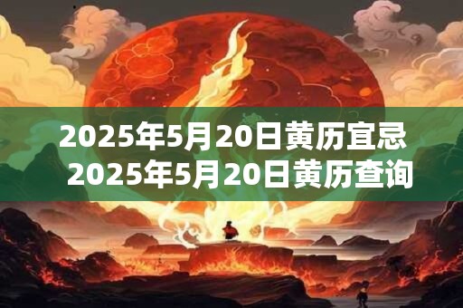 2025年5月20日黄历宜忌  2025年5月20日黄历查询