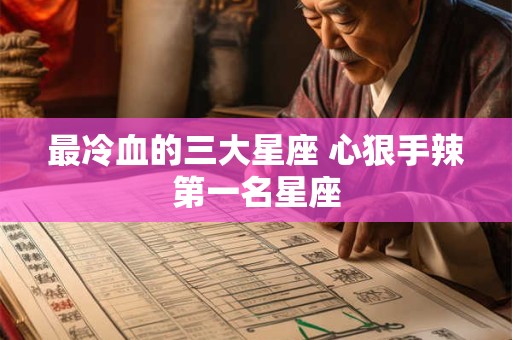 最冷血的三大星座 心狠手辣第一名星座