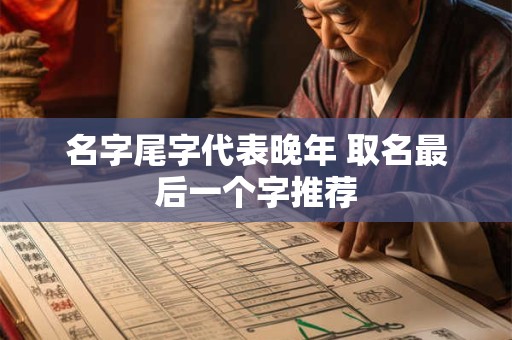 名字尾字代表晚年 取名最后一个字推荐