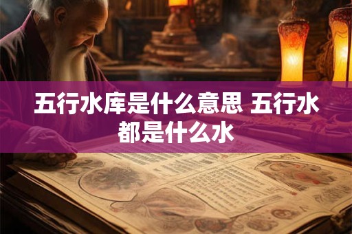 五行水库是什么意思 五行水都是什么水