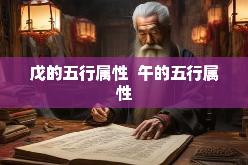 戊的五行属性  午的五行属性