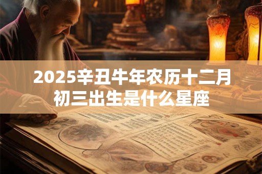 2025辛丑牛年农历十二月初三出生是什么星座