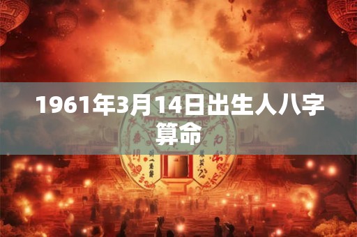 1961年3月14日出生人八字算命