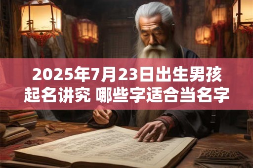 2025年7月23日出生男孩起名讲究 哪些字适合当名字