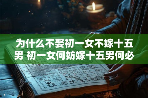 为什么不娶初一女不嫁十五男 初一女何妨嫁十五男何必弃