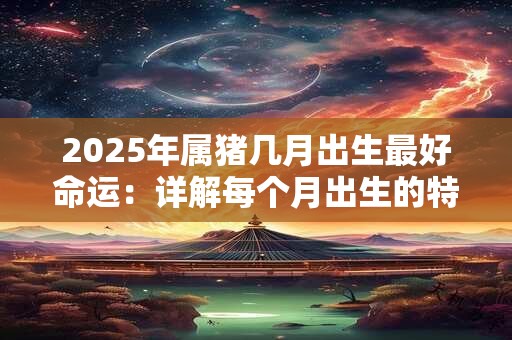 2025年属猪几月出生最好命运：详解每个月出生的特点与注意事项