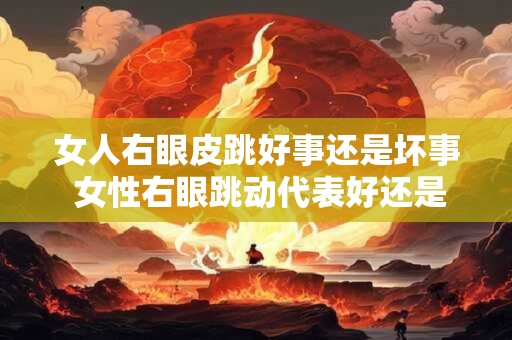 女人右眼皮跳好事还是坏事 女性右眼跳动代表好还是坏