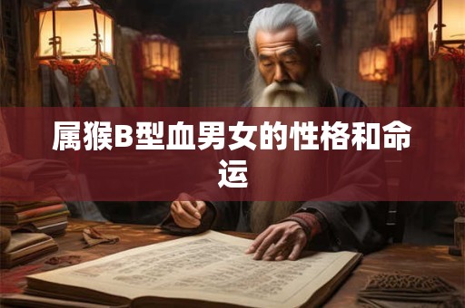 属猴B型血男女的性格和命运