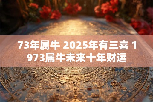 73年属牛 2025年有三喜 1973属牛未来十年财运