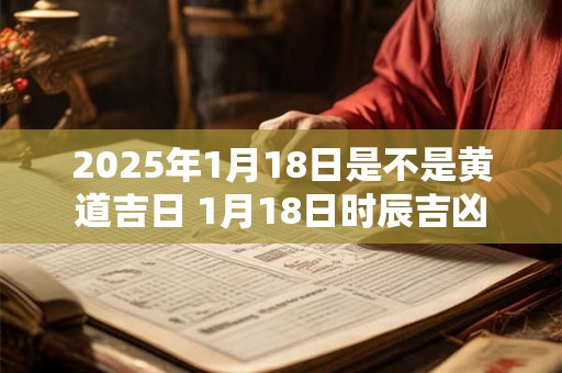 2025年1月18日是不是黄道吉日 1月18日时辰吉凶