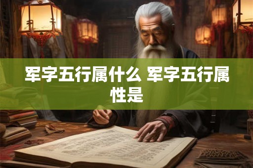 军字五行属什么 军字五行属性是