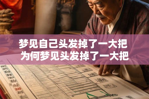 梦见自己头发掉了一大把 为何梦见头发掉了一大把