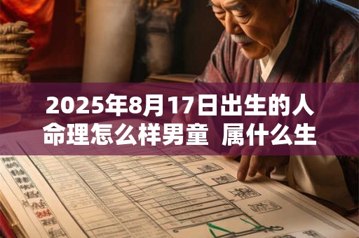 2025年8月17日出生的人命理怎么样男童  属什么生肖