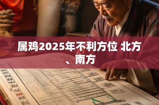 属鸡2025年不利方位 北方、南方