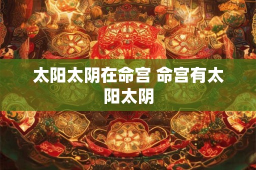 太阳太阴在命宫 命宫有太阳太阴