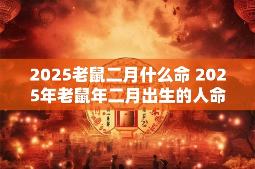 2025老鼠二月什么命 2025年老鼠年二月出生的人命运如何