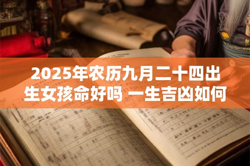 2026年农历九月二十四出生女孩命好吗 一生吉凶如何