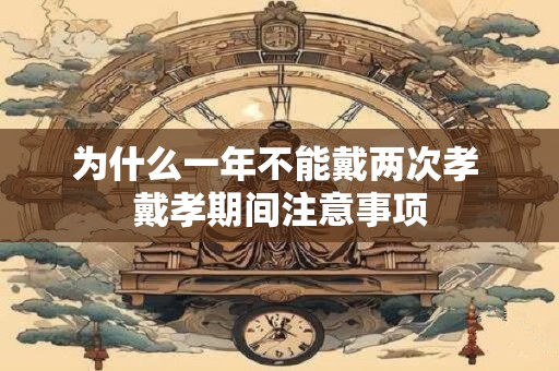 为什么一年不能戴两次孝 戴孝期间注意事项