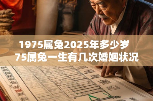 1975属兔2025年多少岁  75属兔一生有几次婚姻状况
