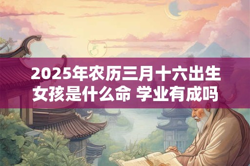 2025年农历三月十六出生女孩是什么命 学业有成吗