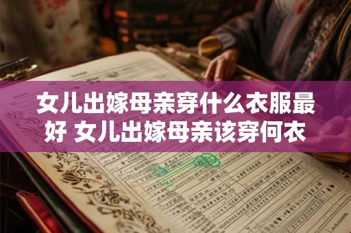 女儿出嫁母亲穿什么衣服最好 女儿出嫁母亲该穿何衣