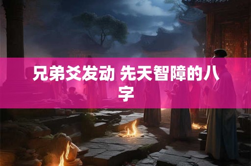 兄弟爻发动 先天智障的八字