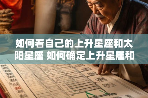 如何看自己的上升星座和太阳星座 如何确定上升星座和太阳星座