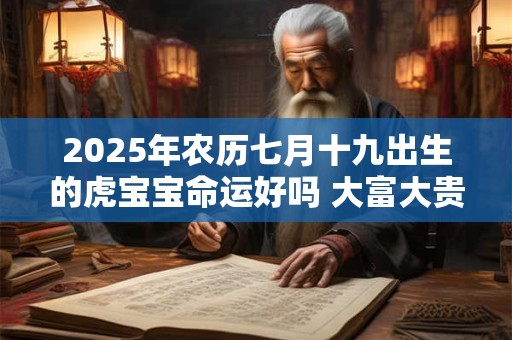 2025年农历七月十九出生的虎宝宝命运好吗 大富大贵吗 2025年农历七月十九出生的虎宝宝命运好吗 大富大贵吗