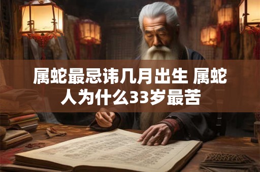 属蛇最忌讳几月出生 属蛇人为什么33岁最苦