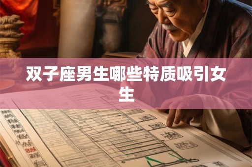 双子座男生哪些特质吸引女生