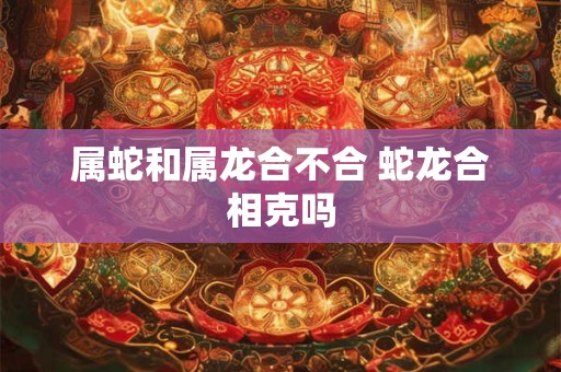 属蛇和属龙合不合 蛇龙合相克吗