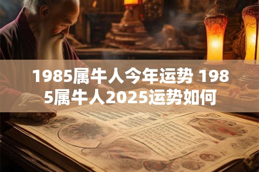 1985属牛人今年运势 1985属牛人2025运势如何