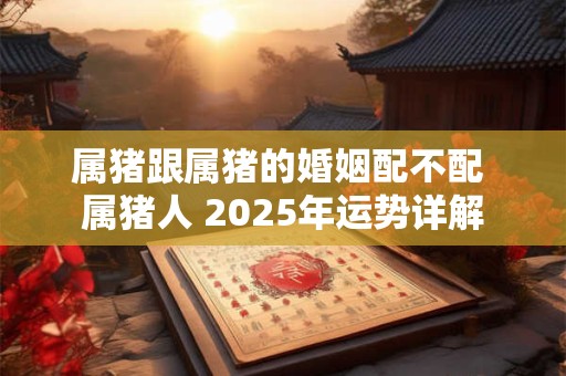 属猪跟属猪的婚姻配不配 属猪人 2025年运势详解