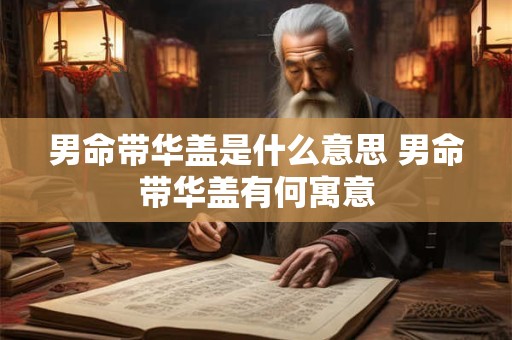 男命带华盖是什么意思 男命带华盖有何寓意