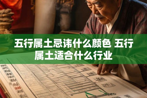 五行属土忌讳什么颜色 五行属土适合什么行业