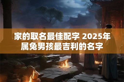 家的取名最佳配字 2025年属兔男孩最吉利的名字
