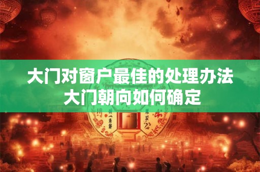 大门对窗户最佳的处理办法 大门朝向如何确定
