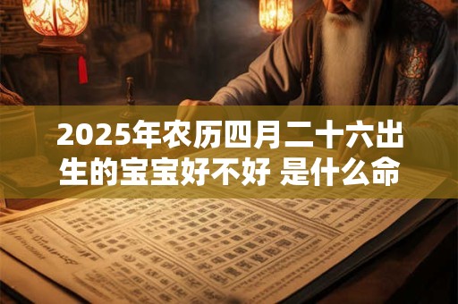 2025年农历四月二十六出生的宝宝好不好 是什么命格