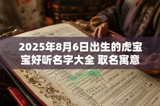 2025年8月6日出生的虎宝宝好听名字大全 取名寓意好的字
