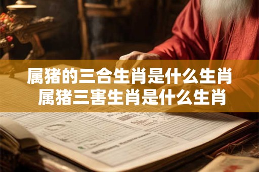 属猪的三合生肖是什么生肖 属猪三害生肖是什么生肖