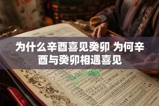 为什么辛酉喜见癸卯 为何辛酉与癸卯相遇喜见