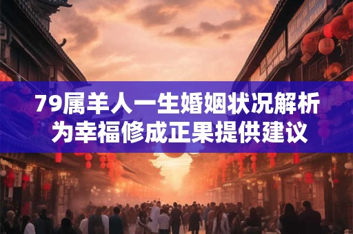 79属羊人一生婚姻状况解析 为幸福修成正果提供建议