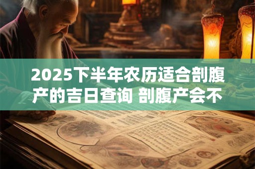 2025下半年农历适合剖腹产的吉日查询 剖腹产会不会得月子病