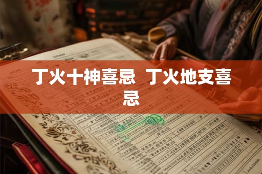 丁火十神喜忌  丁火地支喜忌