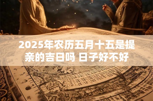 2025年农历五月十五是提亲的吉日吗 日子好不好