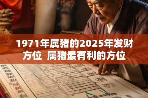 1971年属猪的2025年发财方位  属猪最有利的方位