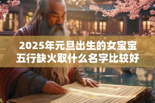 2025年元旦出生的女宝宝五行缺火取什么名字比较好听