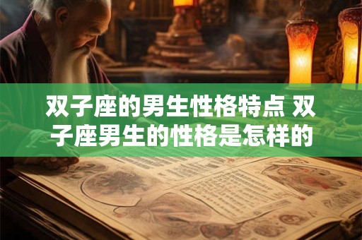双子座的男生性格特点 双子座男生的性格是怎样的